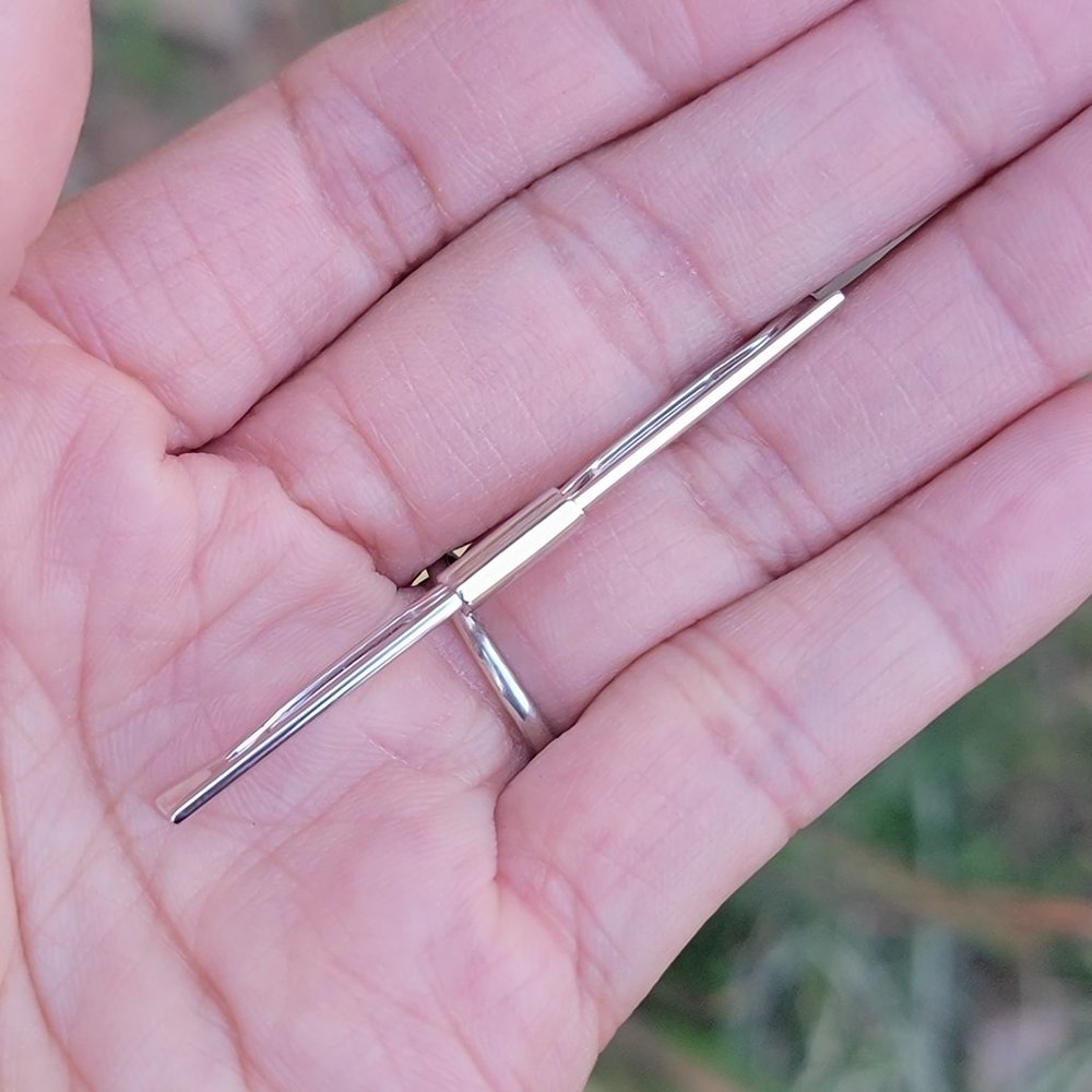 Solid 925 Sterling Silver Double Sided Tie Clip T… - image 6